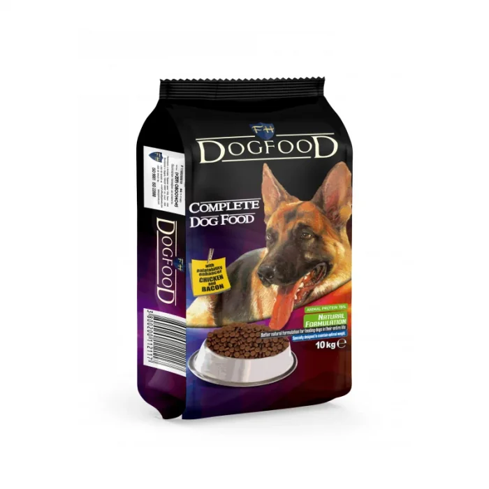 Hrana uscata pentru caini Dog Food cu pui  bacon 10 kg