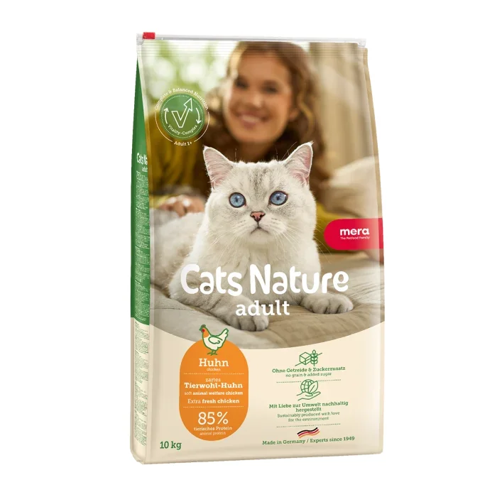 Hrana uscata pentru pisici Mera Cats Nature Adult cu pui 2 kg