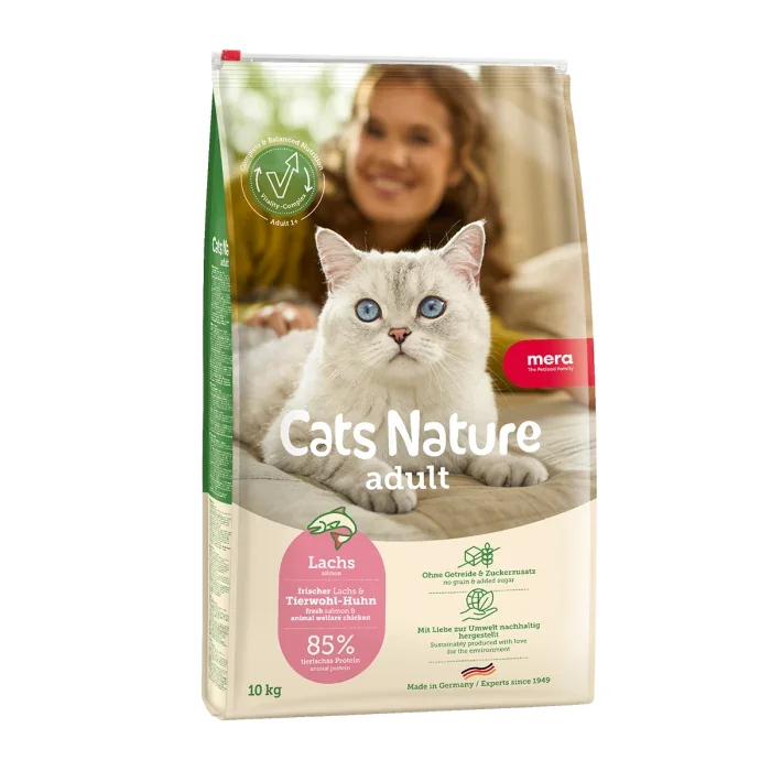 Hrana uscata pentru pisici Mera Cats Nature Adult cu somon 2 kg