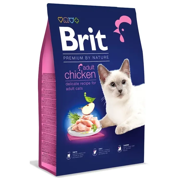 Hrana uscata pentru pisici Brit Premium by Nature Adult cu pui 8 kg