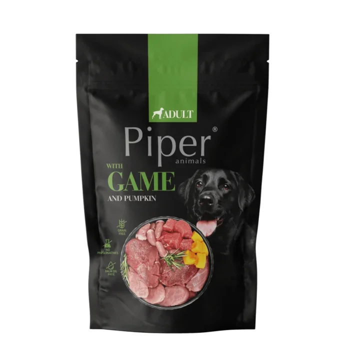 Hrana umeda pentru caini Piper Adult cu vanat dovleac 500 gr