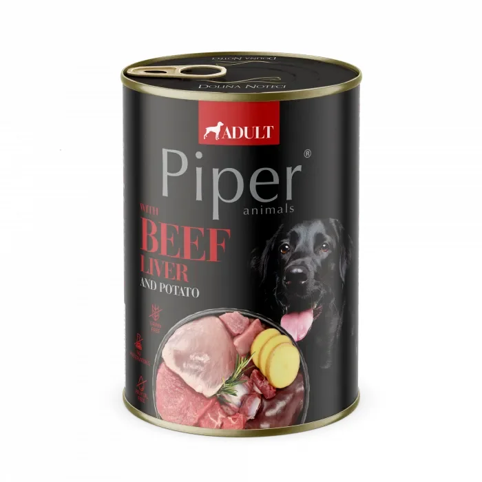 Conserva pentru caini Piper Adult cu ficat de vita cartof 400 gr