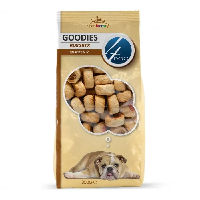 Recompense pentru caini 4Dog Goodies Biscuits Snacky Mix 300 gr