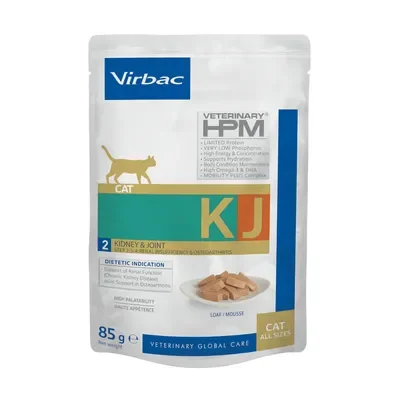 Hrana dietetica pentru pisici Virbac HPM KJ2 Early Kidney  Joint 85 gr