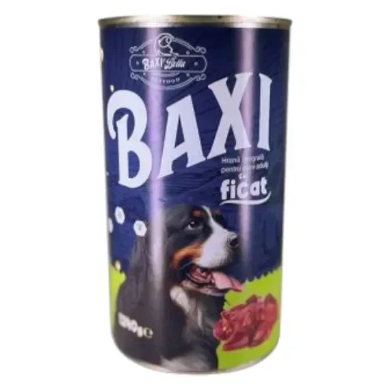 Conserva pentru caini Baxi cu ficat 1240 gr