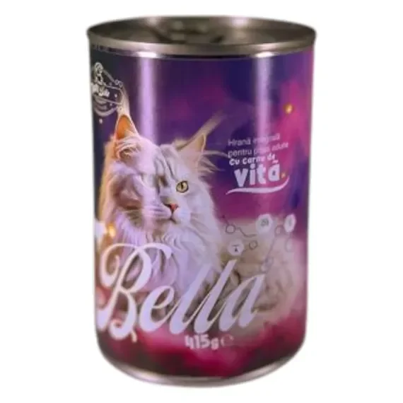 Conserva pentru pisici Bella cu vita 415 gr
