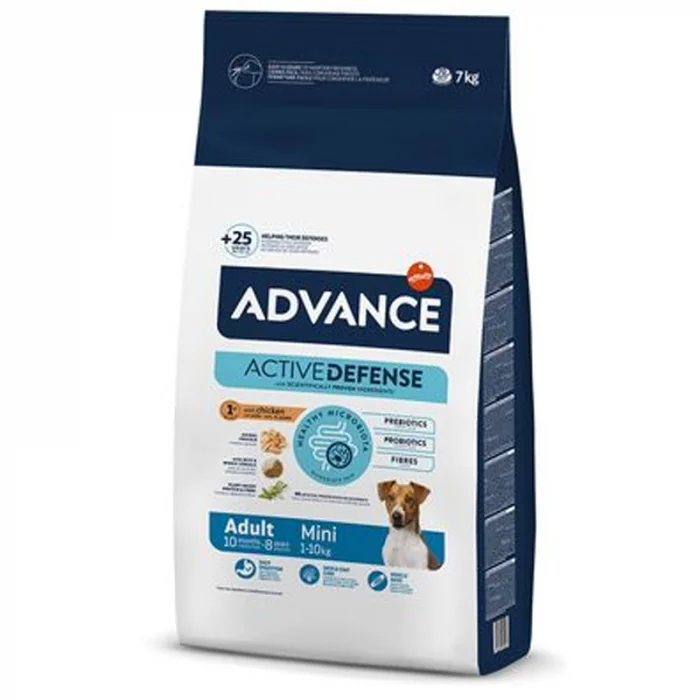 Hrana uscata pentru caini Advance Mini Adult cu pui  orez 7 kg