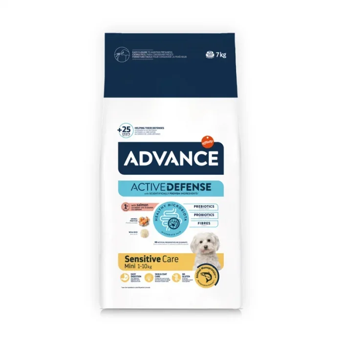 Hrana uscata pentru caini Advance Mini Sensitive cu somon 7 kg