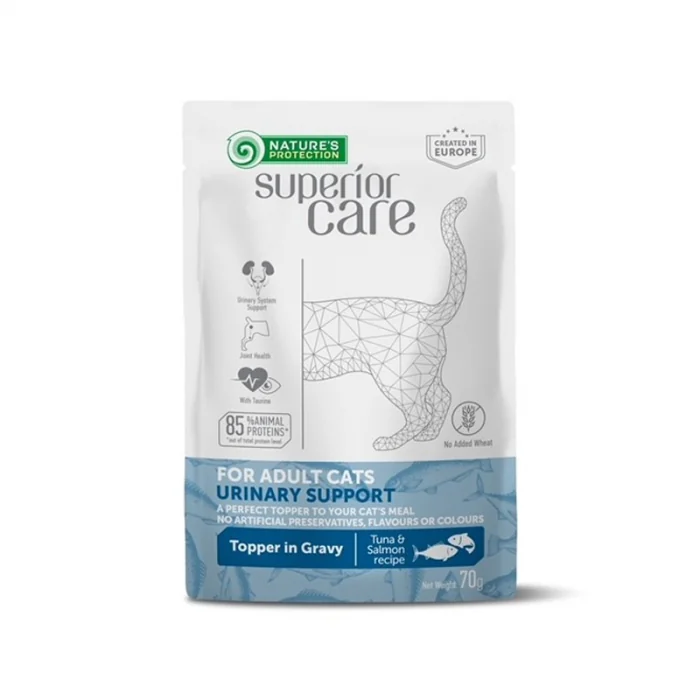 Gustari pentru pisici N.P. Superior Care Urinary Support cu ton  somon 70 gr