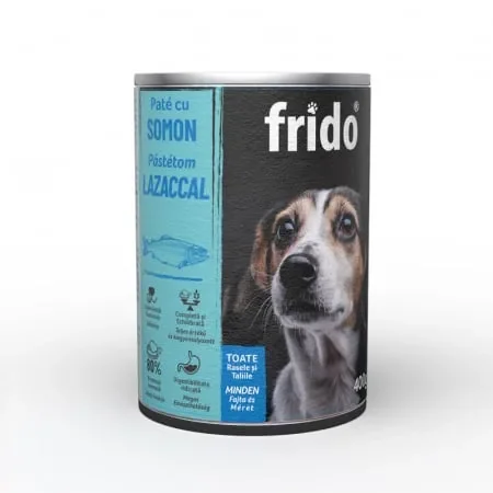 Conserva pentru caini Frido Pate cu somon 400 gr