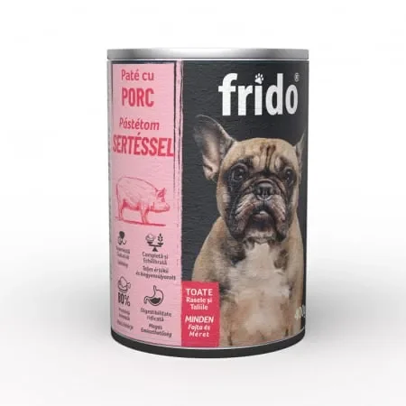 Conserva pentru caini Frido Pate cu porc 400 gr