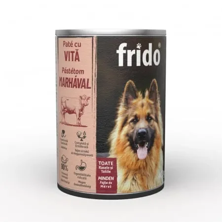 Conserva pentru caini Frido Pate cu vita 400 gr