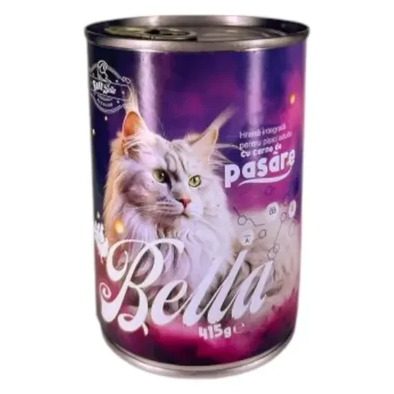 Conserva pentru pisici Bella cu pasare 415 gr