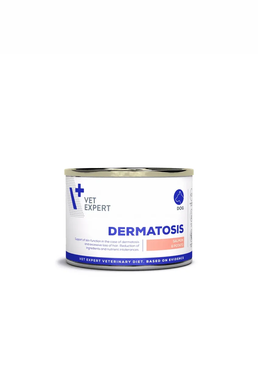 Conserva dietetica pentru caini Vetexpert 4T Dermatosis Salmon 200 gr