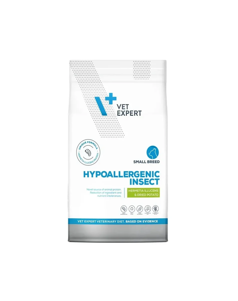 Hrana dietetica pentru caini Vetexpert 4T Hypoallergenic Insect Small Breeds 8 kg
