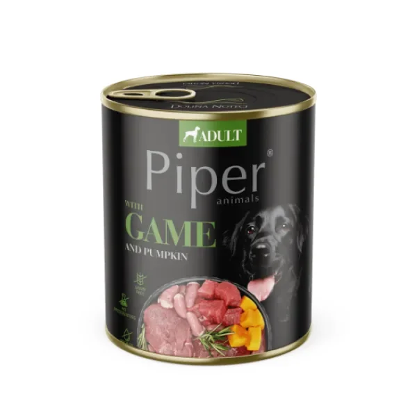 Conserva pentru caini Piper Adult cu vanat dovleac 800 gr