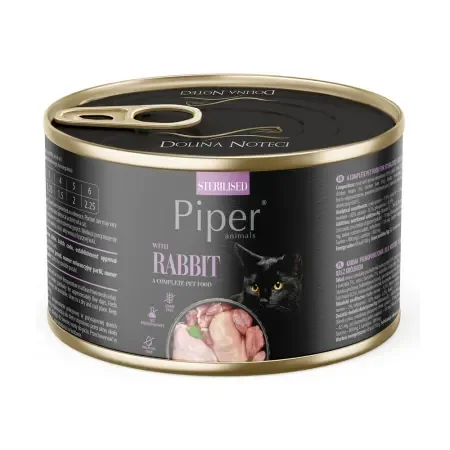 Conserva pentru pisici Piper Adult Sterilised cu iepure 185 gr