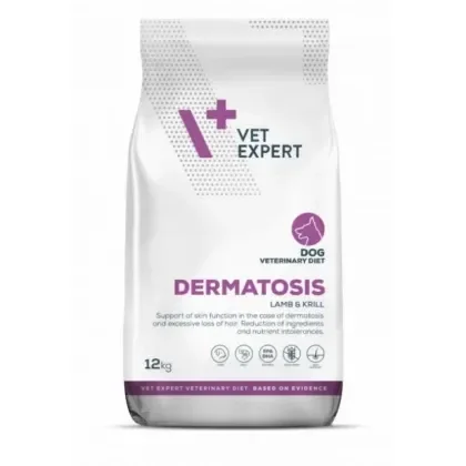 Hrana dietetica pentru caini Vetexpert Dermatosis cu miel 12 kg