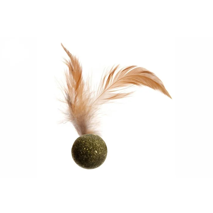 Jucarie pentru pisici Petro Minge Catnip  Pene 3 cm