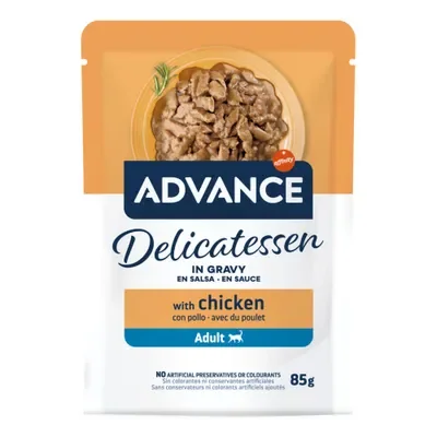 Hrana umeda pentru pisici Advance Delicatessen cu pui 85 gr