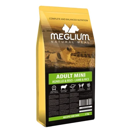 Hrana uscata pentru caini Meglium Mini Adult cu miel  orez 7 kg