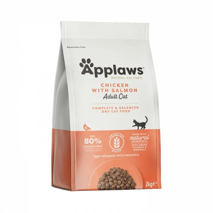 Hrana uscata pentru pisici Applaws Adult cu pui  somon 2 kg