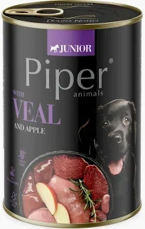 Conserva pentru caini Piper Junior cu vitel mere 400 gr