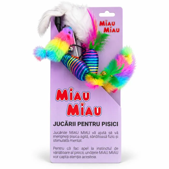 Jucarie pentru pisici Miau Miau Undita Soricel 1 buc