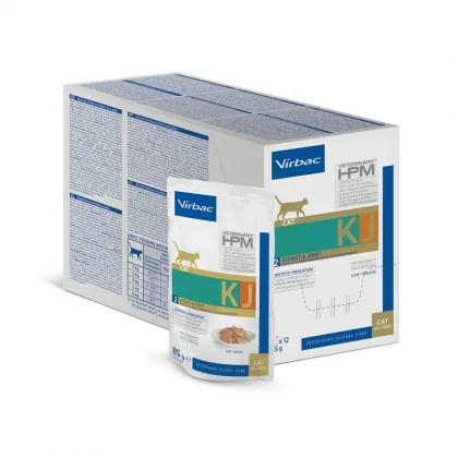Set 12 buc x 85 gr Hrana dietetica pentru pisici Virbac HPM KJ2 Kidney Joint Mousse