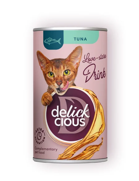Delickcious Pisica Conserva Bautura cu Ton 140 G