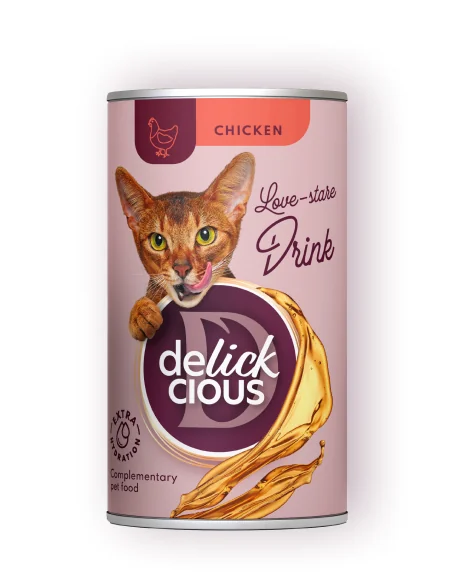 Delickcious Pisica Conserva Bautura cu Pui 140 G