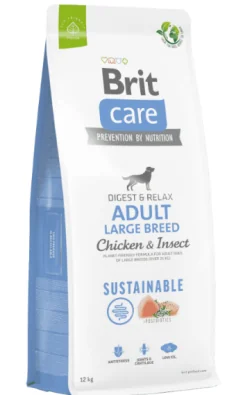 Brit Care Dog Sustainable Adult Large Breed Pui si Insecte - brit,3-kg