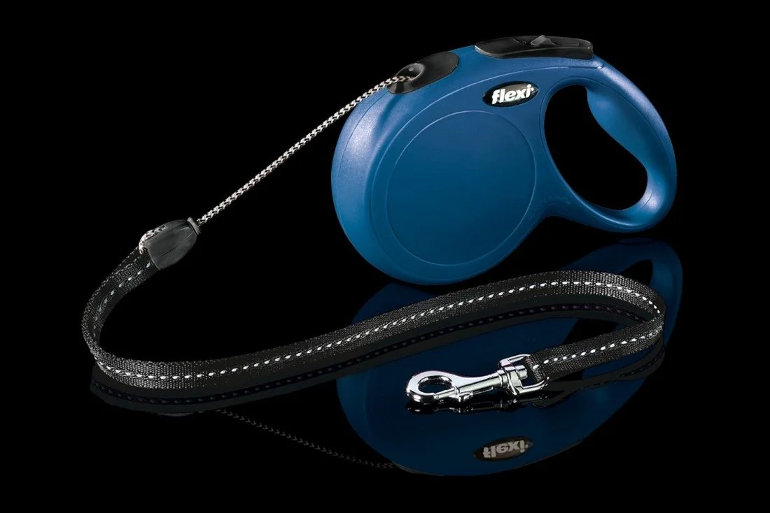 Flexi Lesa New Classic Cord S 8 m Albastra