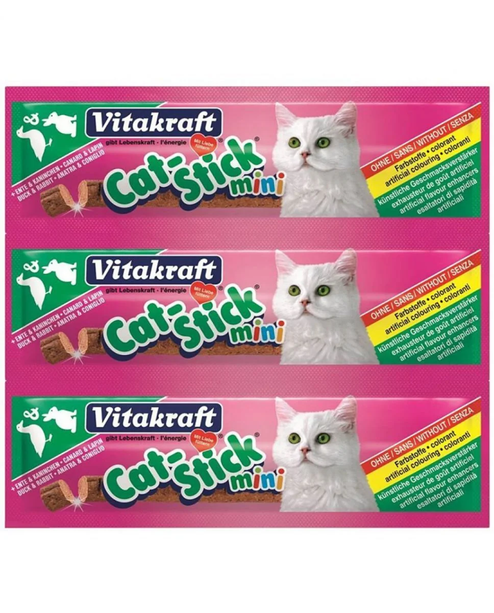 Vitakraft Baton Pisica Mini Iepure/Rata 3 Buc