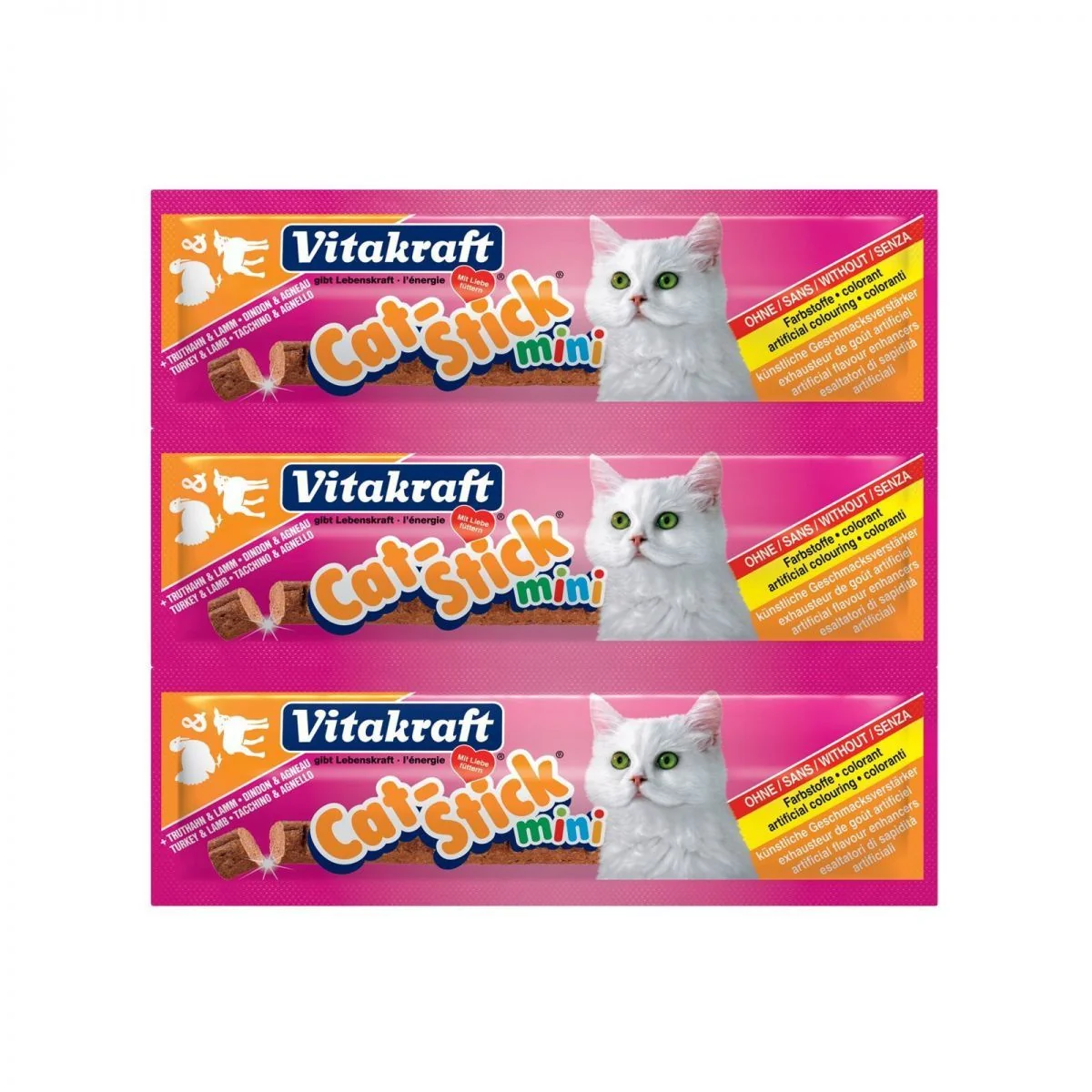 Vitakraft Baton Pisica Mini Curcan/Miel 3 Buc