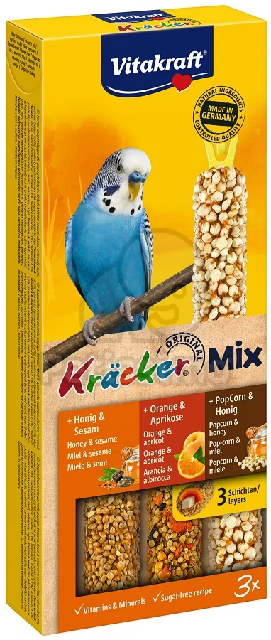 Vitakraft Baton Perus Trio Mix Miere/Caise/Popcorn 3 Buc 90 g