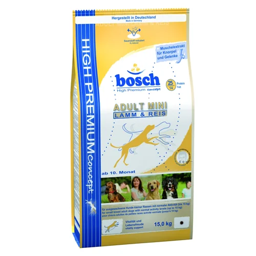 Bosch Adult Mini Miel/Orez 15 kg