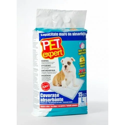 Pet Expert Covor Absorbant L 60x60cm/15 Buc