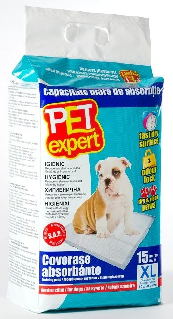 Pet Expert Covor Absorbant L 60x60cm/15 Buc