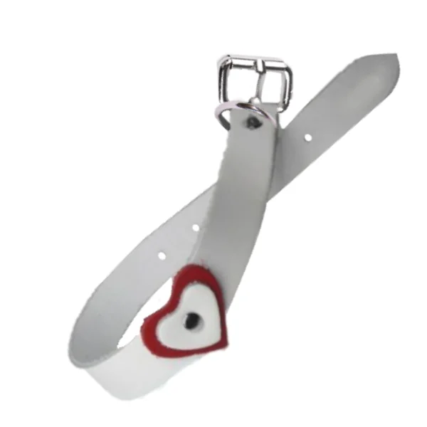 Zgarda Câine Streetside Inima 2.0/45 cm Alb Nr 2