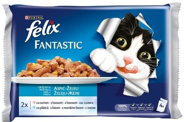 Felix Fantastic Plic Somon/Platica 4 x 85g