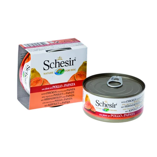 Schesir Cons Caine Fructe Pui/Papaya 150 g