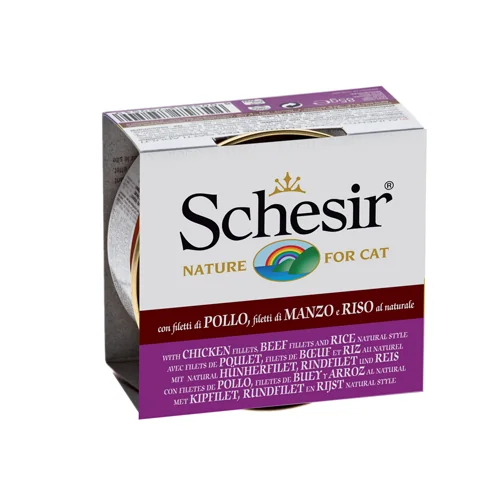 Schesir Pisica Pui/Vita/Orez 85 g