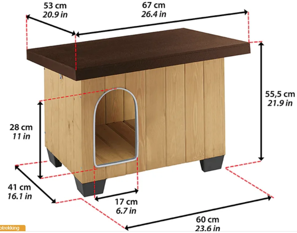 Ferplast Cotet Lemn Baita 60
