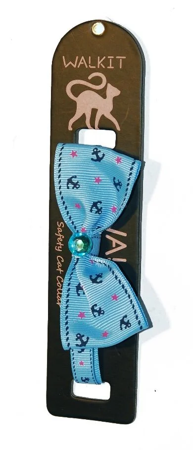 Walkit Zgarda Pisica Bow Tie 1.0 X 32 cm Albastru
