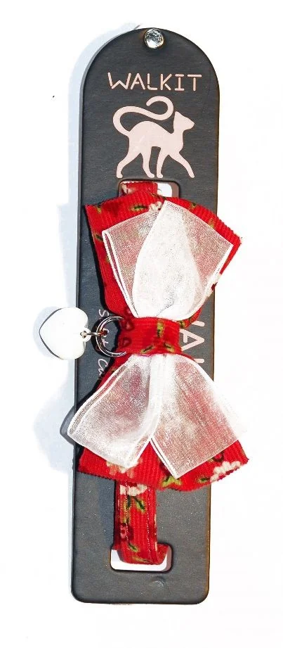 Walkit Zgarda Pisica Corduroy 1.0 X 20-30 cm Rosu