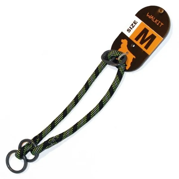 Walkit Zgarda Caine Round Rope M 0.8 X 35-40 cm Negru/Verde