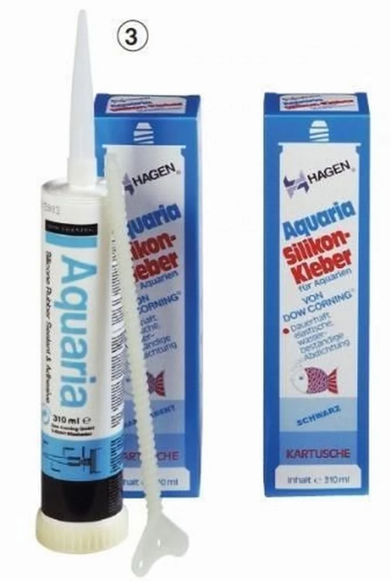 Hagen Silicon Aquaria Negru 310 ml A11263