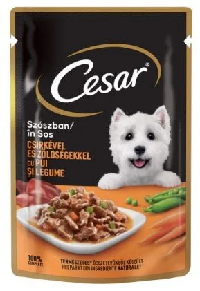 Cesar Plic Pui si Legume in Sos 100 g