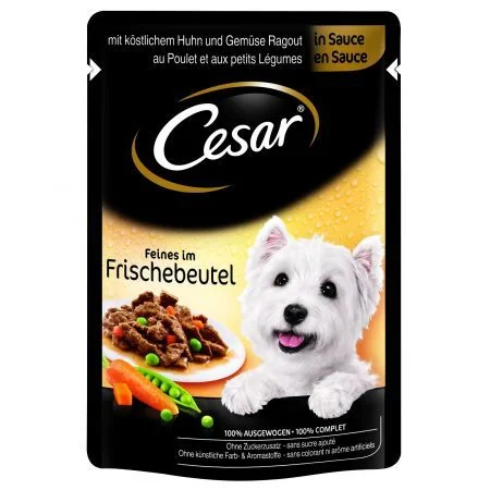 Cesar Plic Pui si Legume in Sos 100 g